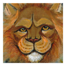 Lion painting original art judge legal law lawyers invitation