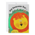Lion Party invitation