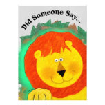 Lion Party Personalized Invitations