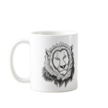 Lion Pencil Sketch Art Mug
