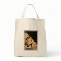 Lion Photo Grocery Tote Bag