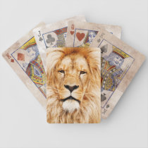 Lion playing cards playing cards