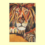 Lion Portrait in Cubist Style canvas prints