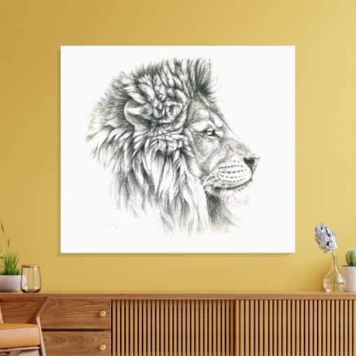 Lion Profile By Svetlana Ledneva Schukina G Canvas Print Zazzle