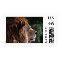 lion profile postage by amwesley lion profile postage