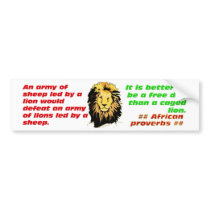 Lion Proverbs Series Bumper Sticker