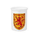 Lion Rampant on Gold Beverage Pitcher