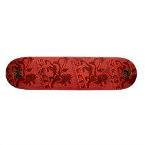 lion red fade skateboard skateboards