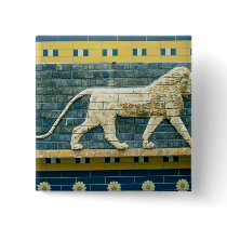 Lion representing Ishtar Pinback Buttons