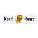 Lion Roaring bumper stickers