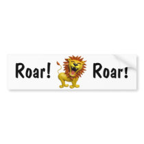 Lion Roaring bumper stickers