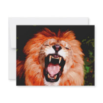 Lion Roaring Custom Invitations