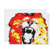 Lion Roaring Custom Invites