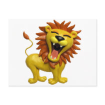 Lion Roaring Post Card