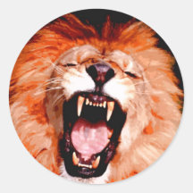 Lion Roaring Stickers
