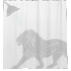 Lion Shadow Silhouette Shadow Buddies Shower Shower Curtain