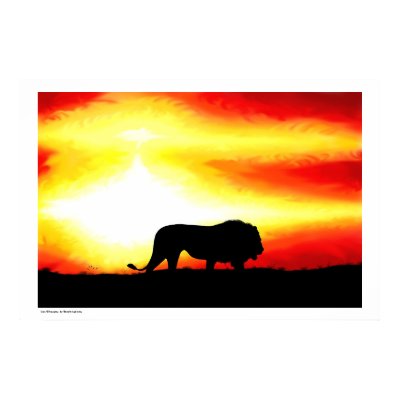 Lion Silhouette Posters by sascha_l