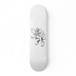 lion skate board deck