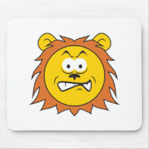 Lion Smiley Face mousepads by doonidesigns Lion Smiley Face mousepads