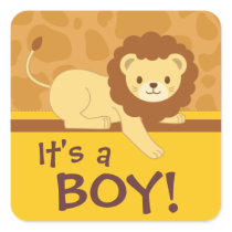 Lion sticker "It's a boy!" stickers