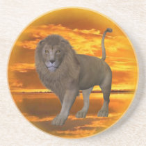 Lion Sunset  coaster