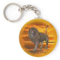 Lion Sunset Key Chain