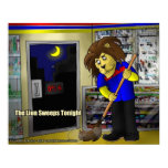 Lion Sweeps Tonight Funny Posters by Londons Times posters