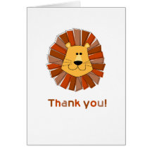 Lion Thank You Cards