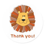 Lion Thank You Stickers