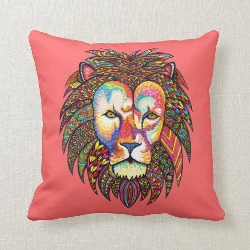 lion throw pillow