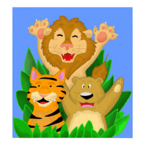 Lion Tiger and Bear Poster posters by anwarart Lion Tiger and Bear Poster posters