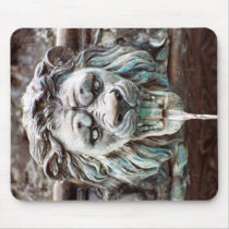 Lion Water Fountain Mousepad by Captain_Panama Lion Water Fountain Mousepad