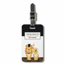 Lion Wedding Couple Customizable Luggage Tag luggage tags