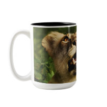 Lion wildlife safari mugs & cups by Rowood Lion wildlife safari mugs & cups