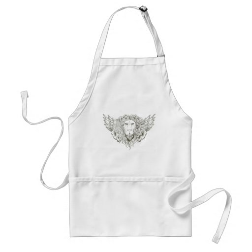 Lion ~ Winged Lions Customize Gift Template Aprons