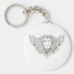 Lion ~ Winged Lions Customize Gift Template Keychains