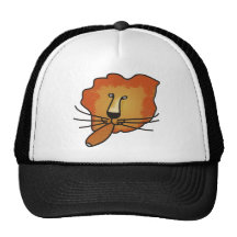 Lion with cigar mesh hat