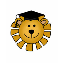 Lion with Graduation Cap Tshirts and Gifts