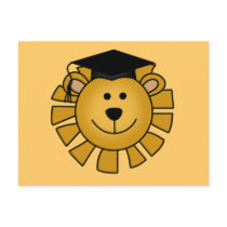 Lion with Graduation Cap Tshirts and Gifts postcards