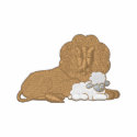 Lion with Lamb embroidered shirts by ZazzleEmbroidery Lion with Lamb embroidered shirts