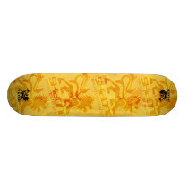 lion yellow fade Skateboard skateboards