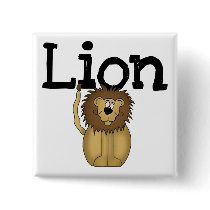 Lion Zoo Animal buttons by toddlersplace Lion Zoo Animal buttons