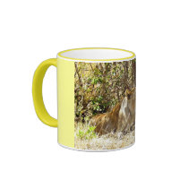 LIONESS IN KENYA AFRICA mugs by ANGELHELEN LIONESS IN KENYA AFRICA mugs