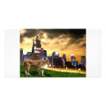 Lioness in the City Customized Photo Card