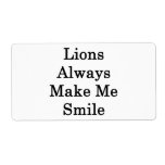 Lions Always Make Me Smile Personalized Shipping Labels