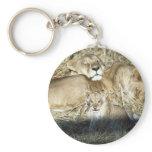 Lions and cub in Botswana Africa Key Chain Lions and cub in Botswana Africa Key Chain