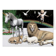 Lions and Lambs Greeting Card
