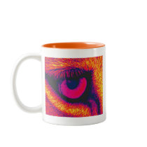 Lions Eye in Red Coffee Mugs