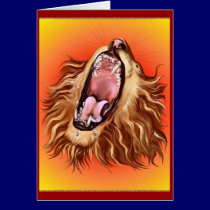 Lion's Face Card