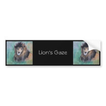 Lion's Gaze Bumper Stickers